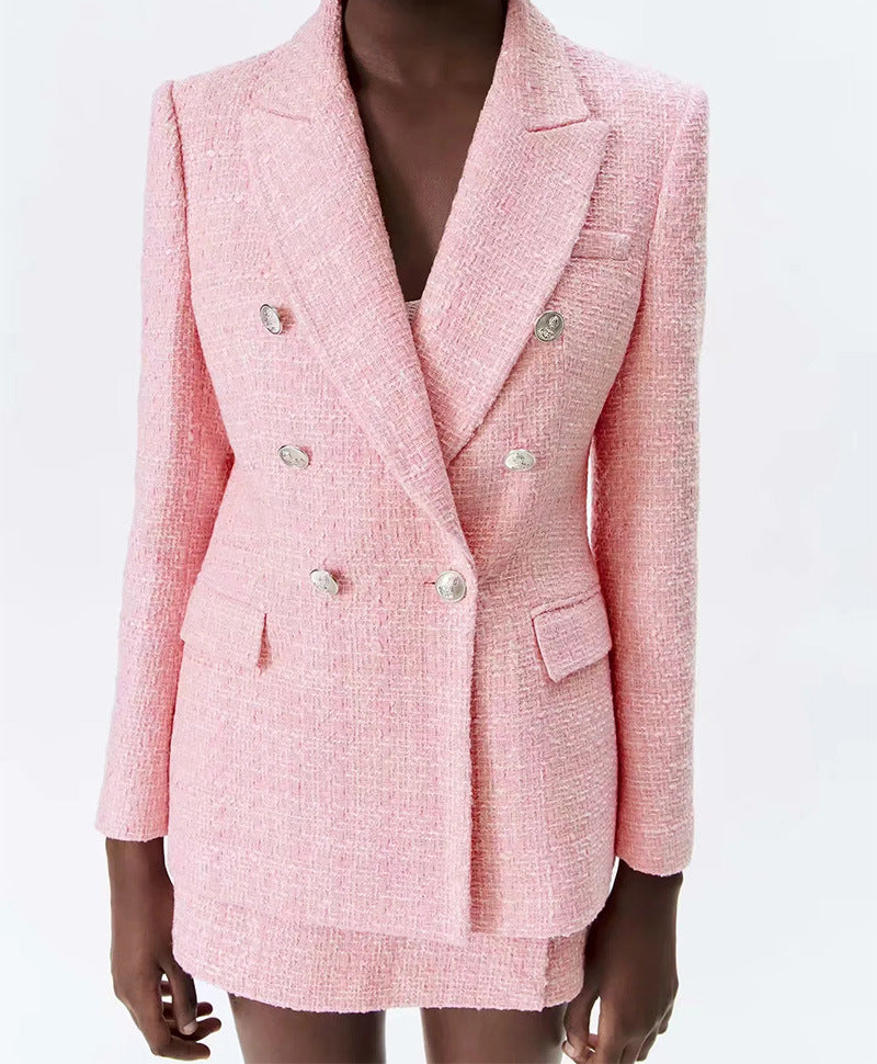 Britney Coat Skirt Shorts Set