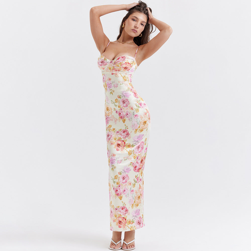 Huniraa Satin floral dress