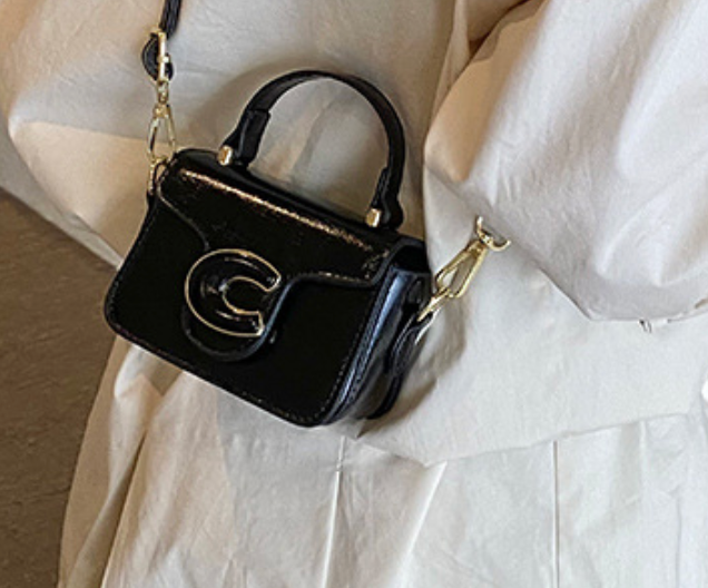 Mini Structured Top Handle Bag with Embossed Logo Detail