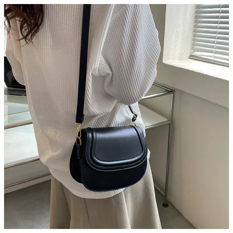 PU Leather Saddle Bag for Women | Magnetic Crossbody Sling