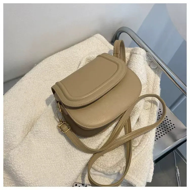 PU Leather Saddle Bag for Women | Magnetic Crossbody Sling
