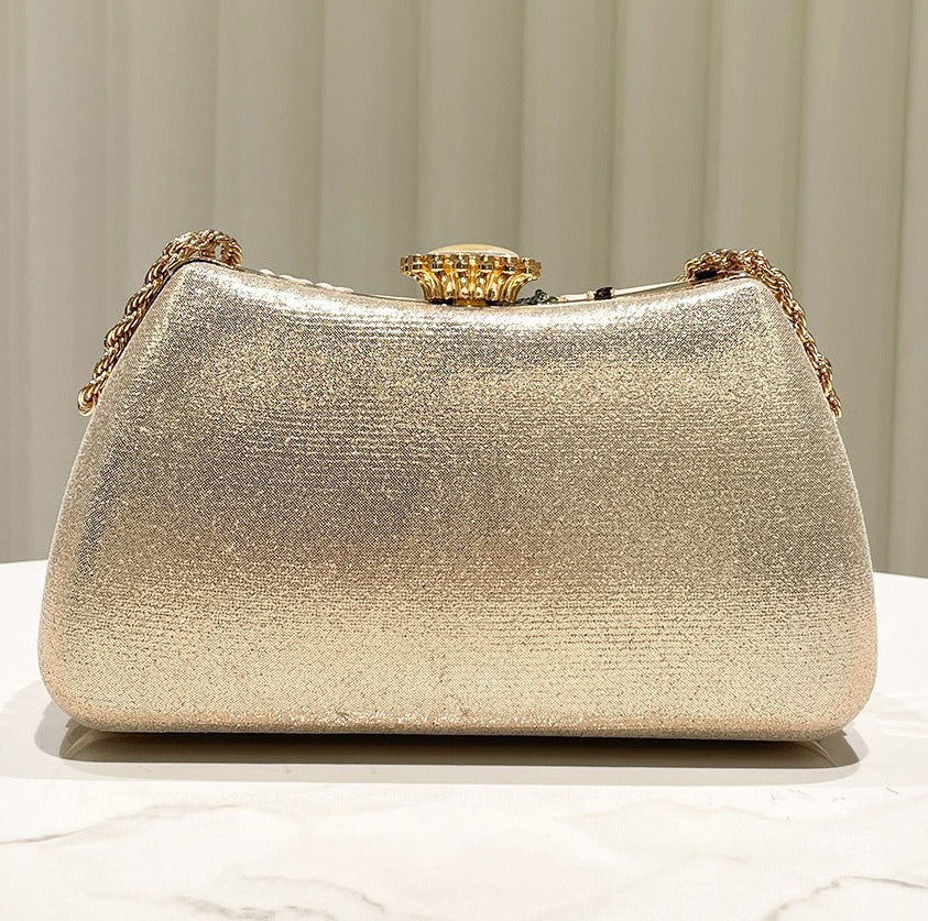Gold Sequin Clutch Bag for Women