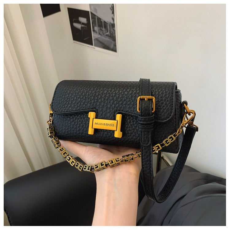 Women's Mini Chain Crossbody Bag - PU Leather Small Shoulder Purse