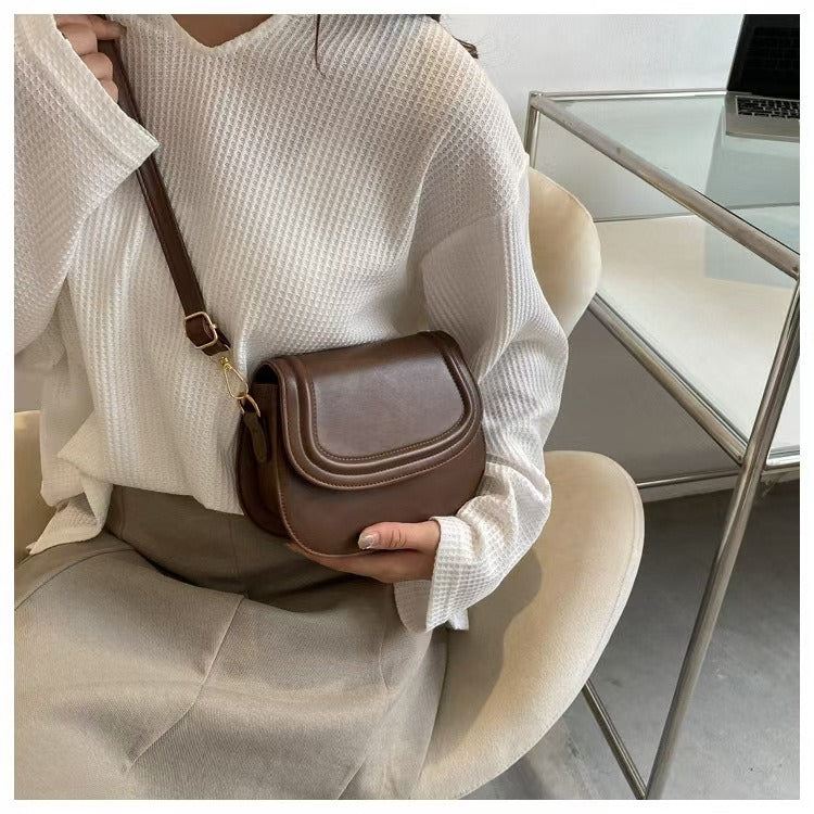 PU Leather Saddle Bag for Women | Magnetic Crossbody Sling