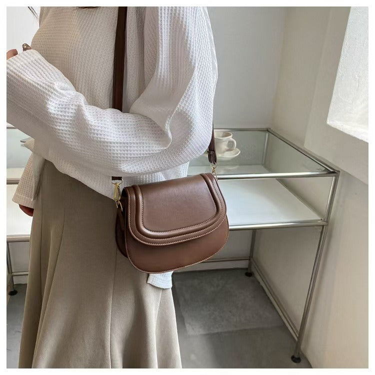 PU Leather Saddle Bag for Women | Magnetic Crossbody Sling