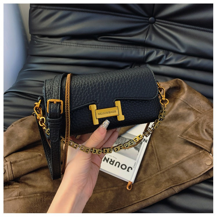 Women's Mini Chain Crossbody Bag - PU Leather Small Shoulder Purse