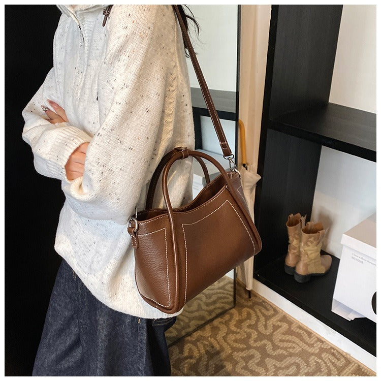 Large PU Leather Tote Bag for Women | Soft Shoulder Handbag