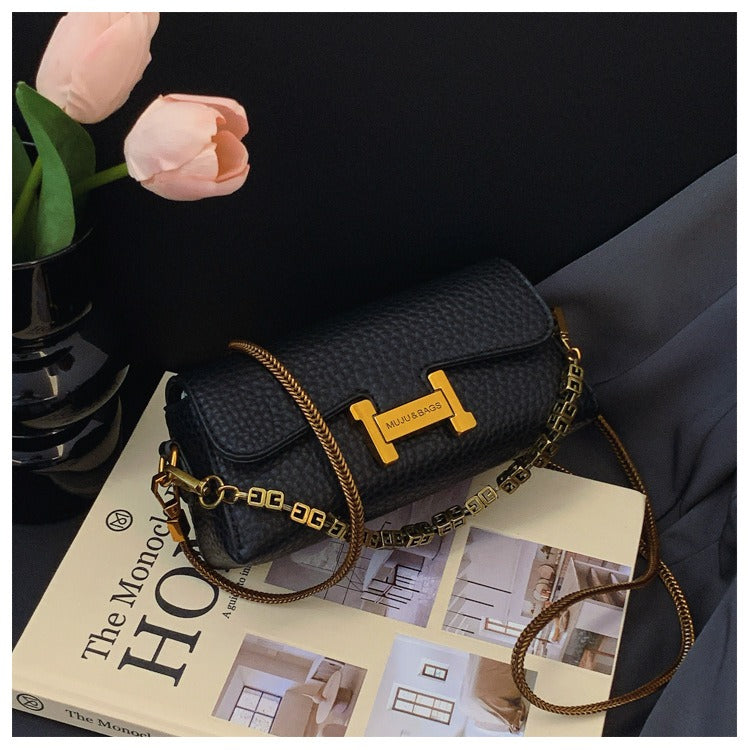 Women's Mini Chain Crossbody Bag - PU Leather Small Shoulder Purse